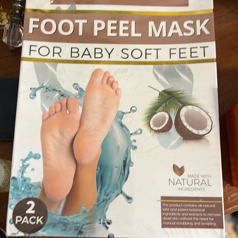 Baby foot foot mask in the container never open so his classic